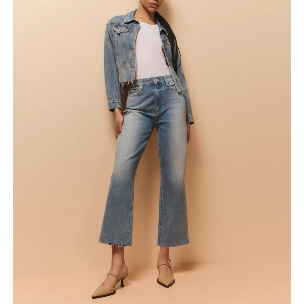 Paige Courtney Cropped Raw Edge Jeans In La Rambla